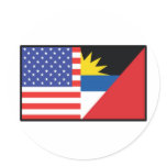 America Antiqua Barbuda Round Stickers