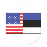 America Estonia Sticker