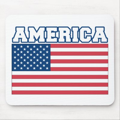 America Flag Mouse Mat by worldflagtshirts