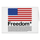 America: Freedom terms and conditions Greeting Cards