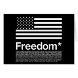 America: Freedom terms and conditions Greeting Card