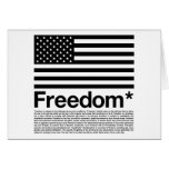 America: Freedom terms and conditions Greeting Card