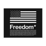 America: Freedom terms and conditions postcards