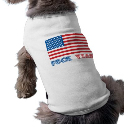 America, Fuck Yeah Doggie Tee Shirt by BoogieMonst