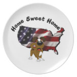 America: Home Sweet Home - USA Silhouette Plate