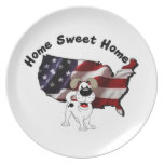 America: Home Sweet Home - USA Silhouette Dinner Plate