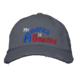 America is Beautiful, America's Song, Patriotic embroidered hats