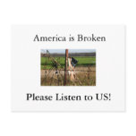 America is Broken, Ple... postcards