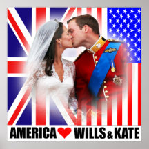 America Loves Prince William & Kate Poster