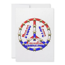 America Peace Sign Custom Announcements