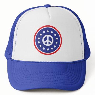 America Red, White, Blue Peace Sign by GreenNeighborPeace