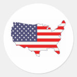 America Round Sticker