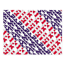 America Stars and Stripes Postcard