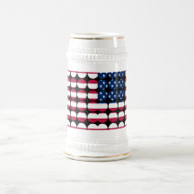 America Stylish Girly Chic Polka Dot American Flag Mug