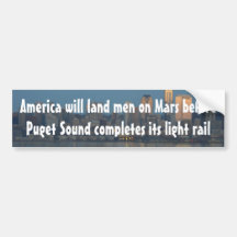 America will land men on Mars before ... Bumper Sticker