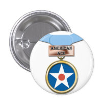 American Ace medal button