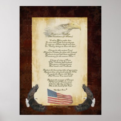 "American Anthem" Patriotic Original Poem US Flag Posters by RavenSpiritPrints