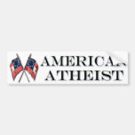 American Atheist With Vintage Flags Bumper Sticker