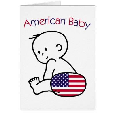 American Baby Card by anitavalleart