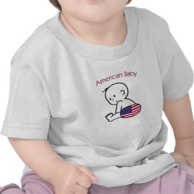American Baby Tee Shirts by anitavalleart