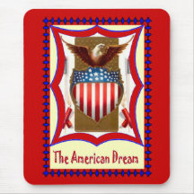 American badge and bald eagle mousepads