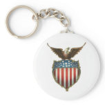 American Bald Eagle atop the stars and stripes keychains