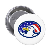 American Bald Eagle Stars Stripes Flag Pin