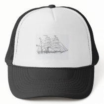 American Bark Tall Ship Trucker Hat