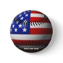 American Baseball Pinback Button