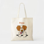 American Brittany Cute Cartoon Dog  Personalised Tote Bags