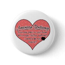 American Brittany Paw Prints Dog Humour Pin