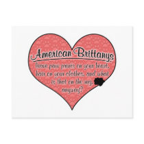 American Brittany Paw Prints Dog Humour Postcard