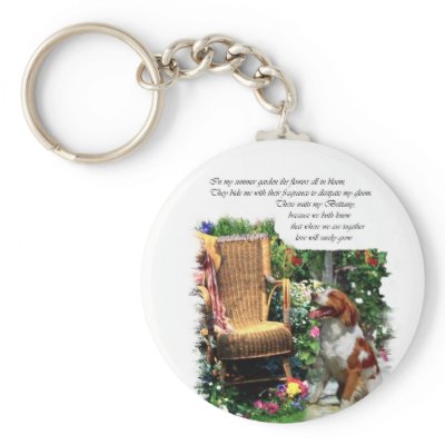 American Brittany Spaniel Art Gifts Keychains by DogsByDezign