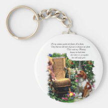 American Brittany Spaniel Art Gifts Keychains