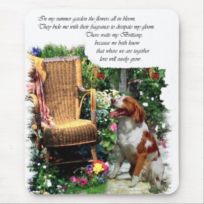 American Brittany Spaniel Art Gifts Mouse Mat by DogsByDezign