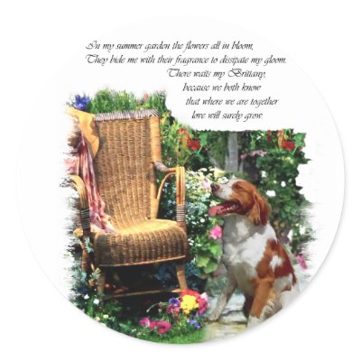 American Brittany Spaniel Art Gifts Stickers by DogsByDezign