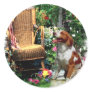 American Brittany Spaniel Art Gifts Round Sticker