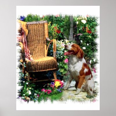 American Brittany Spaniel Art Print by DogsByDezign