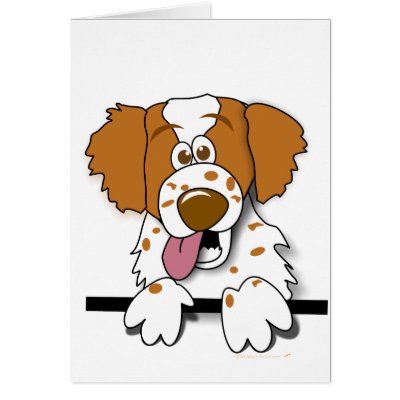 American Brittany Spaniel Cute Cartoon Dog by alinaspencil