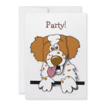 American Brittany Spaniel Cute Cartoon Dog invitations
