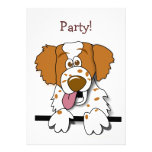 American Brittany Spaniel Cute Cartoon Dog Custom Announcement
