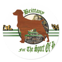 American Brittany Spaniel Gifts Round Sticker