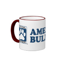 American Bulldog Blue Mugs