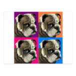 American Bulldog Does Pastel Postcard