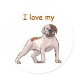 American Bulldog,I Love My, stickers