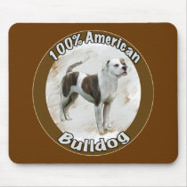 american bulldog mouse pad