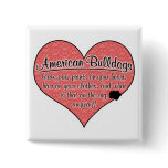 American Bulldog Paw Prints Dog Humour Pinback Buttons