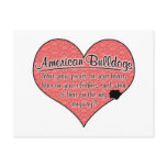American Bulldog Paw Prints Dog Humour Postcards