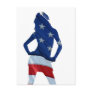 American cheerleader on any colour postcards