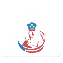 American Chef Baker Cook Triangle Stickers